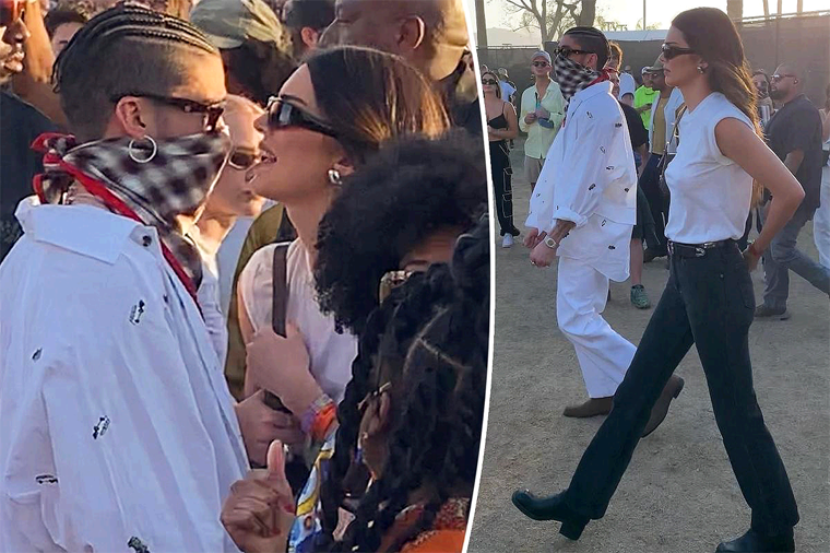 Atrapan a Bad Bunny y Kendall Jenner en Coachella