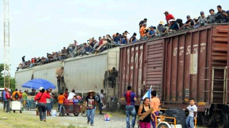 Tren en México Suspende Ruta Debido a Gran Cantidad de Migrantes Cruzando el País