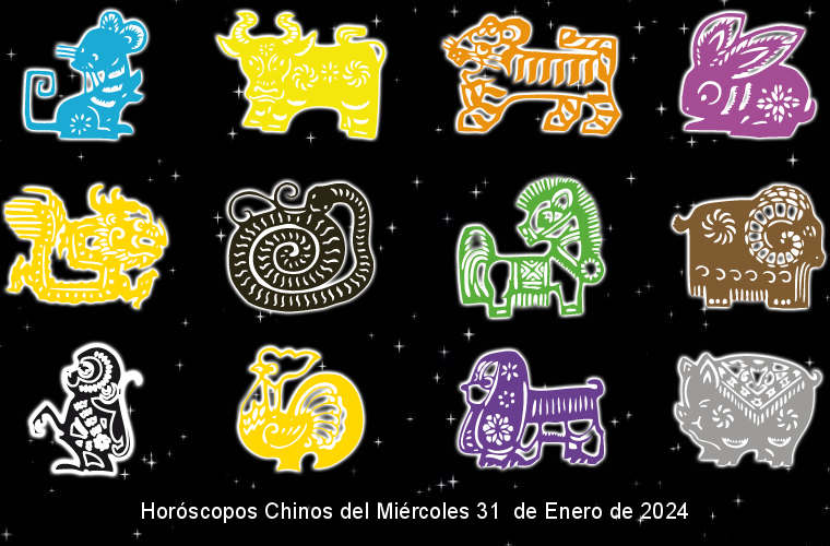Horóscopos Chinos del Miércoles 31  de Enero de 2024